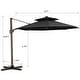 preview thumbnail 20 of 39, Pellebant 11.5 FT Double Top Patio Cantilever Umbrella, Base Not Included
