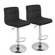 preview thumbnail 8 of 19, 17" x 19" Modern Upholstered Adjustable Height Swivel Bar Stools （Set of 2）