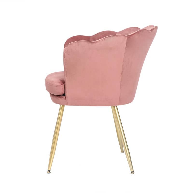 Adeco Velvet Dinning Accent Chair Metal Legs Upholstered Vanity