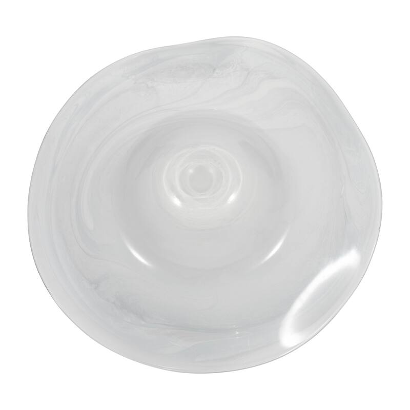 Glass Decorative Tray Marbled Swirl Pattern Modern Design Home Office