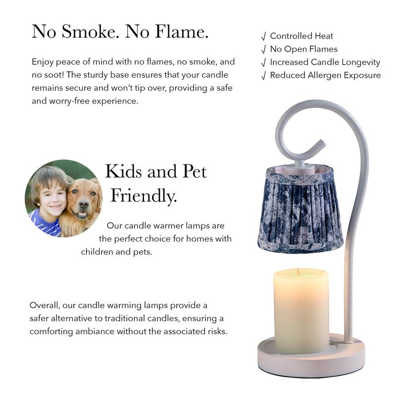 Perry Candlewarmer Lamp with Timer - Dimmable Wax Melt Heater, 3 Lighting Modes & Auto Shutoff
