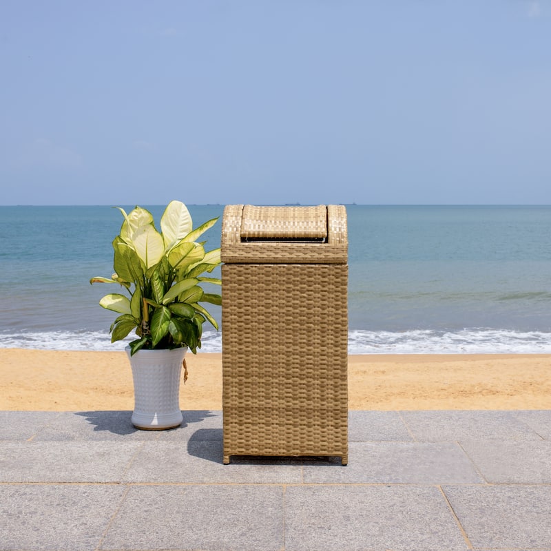 SAFAVIEH Outdoor Mazeli Trash Bin (Fully Assembled)
