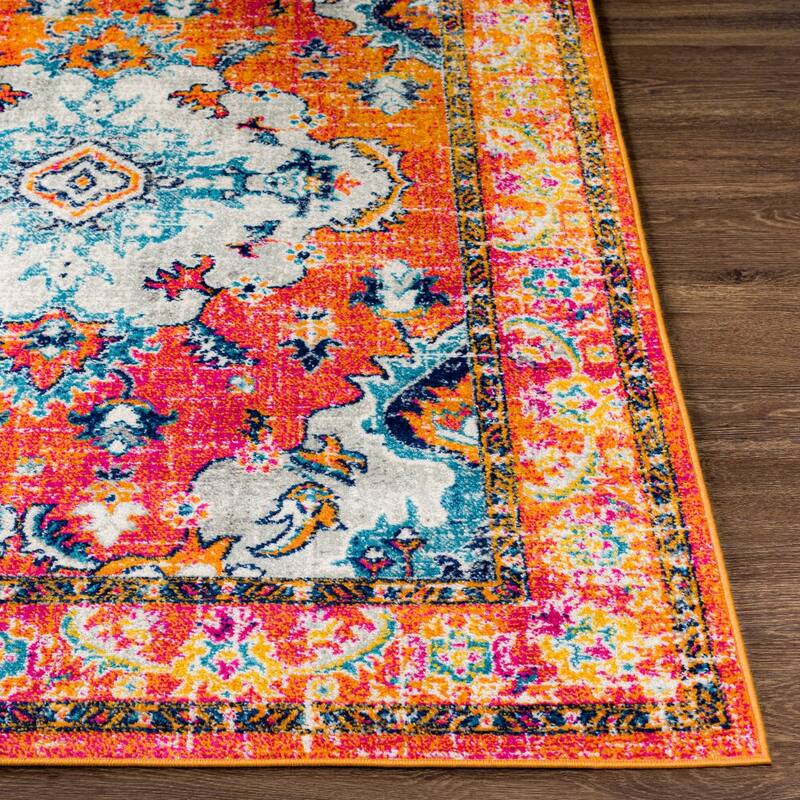 Livabliss Frederika Faded Medallion Area Rug