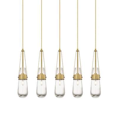 Innovations Lighting 125-452-1P-21-37 Milan Pendant Milan 5 Light 37"
