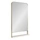 preview thumbnail 1 of 7, Kate and Laurel Chadwin Rectangle Wall Mirror with Shelf - 20x34 20x34 - Gold