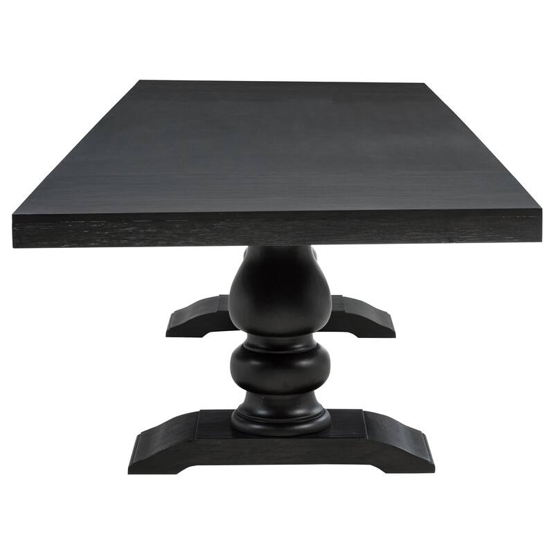 Phelps Rectangular Dining Table Set Distressed Noir