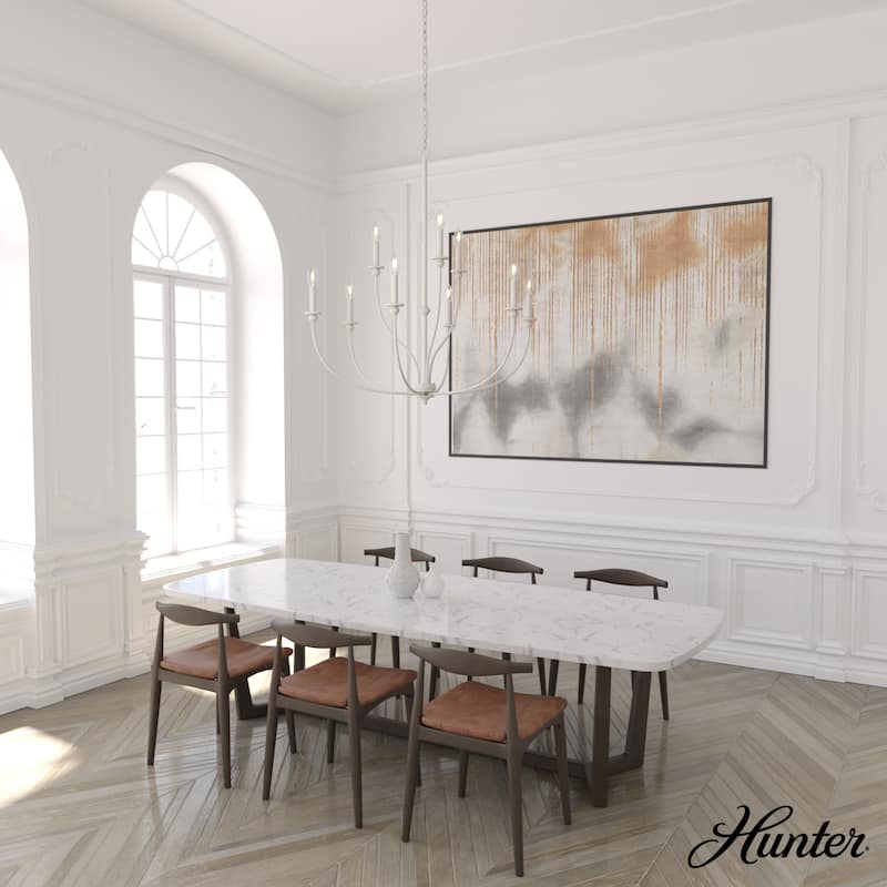 Hunter Southcrest Chandelier - Entry, Dining Table, Kitchen Island - Farmhouse, Transitional, Candle