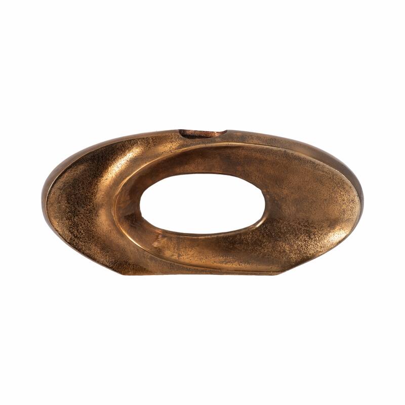 Sagebrook Home Belcove, Metal Cut-out Vase, Bronze/Copper, Round, Solid Color, Aluminum