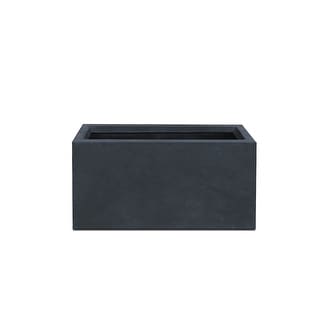 Kante 23.8"L Rectangular Lightweight Concrete Long Low Planter with Drainage Hole, Outdoor/Indoor Modern Planter