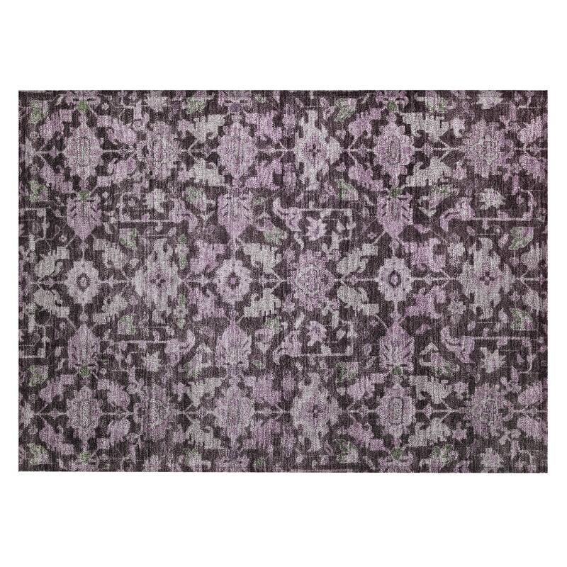 Machine Washable Indoor/ Outdoor Casual Traditional Chantille Rug