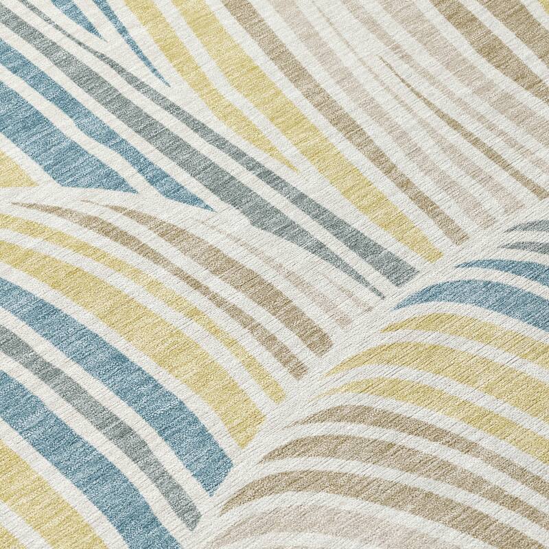 Machine Washable Indoor/ Outdoor Modern Parsons Chantille Rug