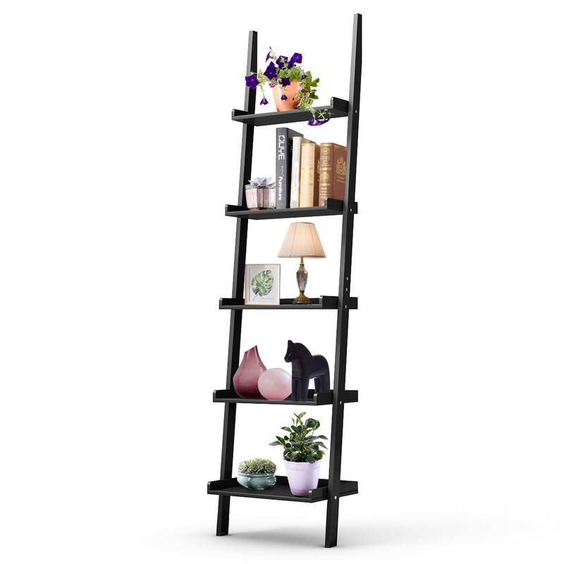5-Layer Display Shelf Bookcase Shelving Unit Storage Stand