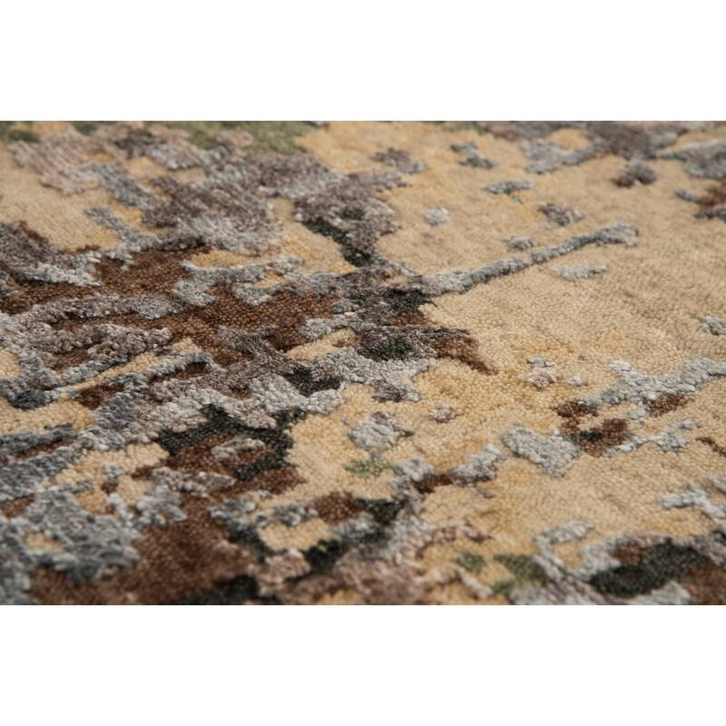 Alora Decor Noble Abstract Hand-knotted Wool Blend Rug