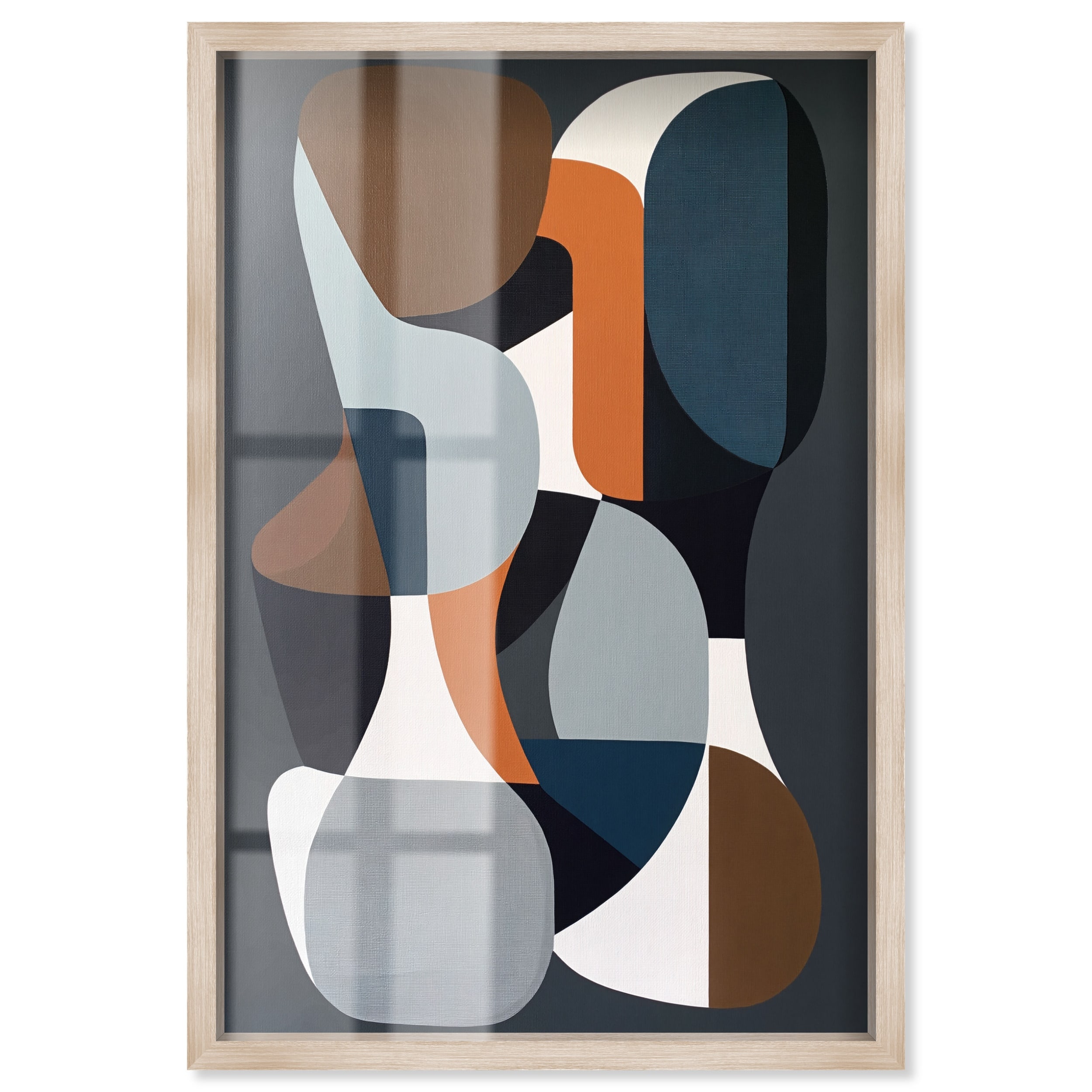 Balanced Forms Living Room Wall Art Shadowbox Print by Art Remedy