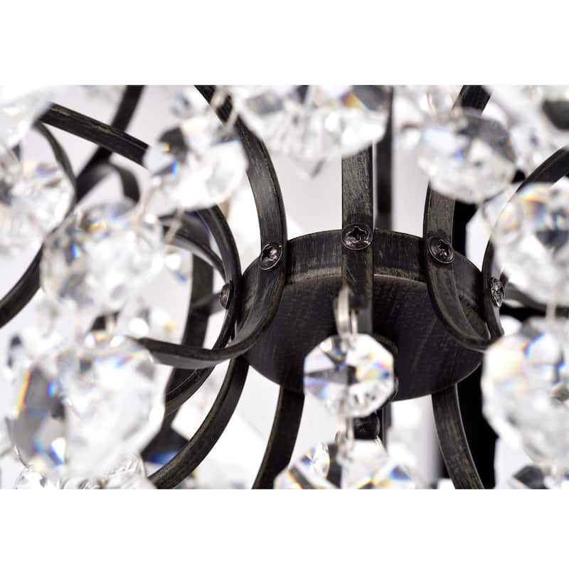 Dalia Antique Black 3-light Crystal Chandelier