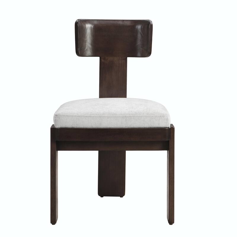 Set of 2 Side Dining Chairs with Rubber Wood Legs