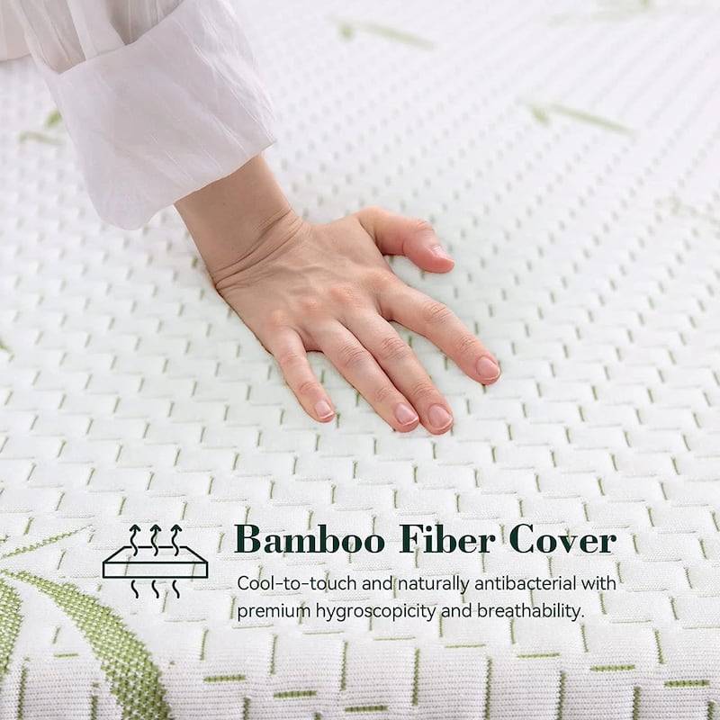 10 inch Memory Foam Mattress Medium-Firm Feel with Bamboo Cover, CertiPUR-US Certified