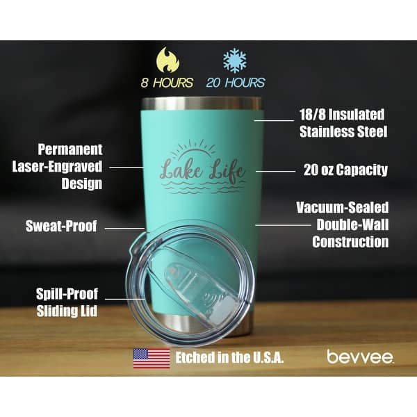 Lake Life - Insulated Coffee Tumbler - Lake House Gifts - 20 Ounces - Bed  Bath & Beyond - 41421084