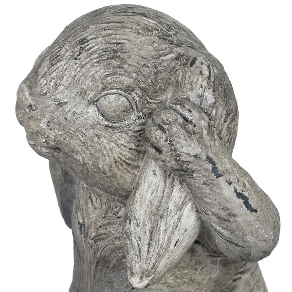 Exhart See No, Hear No, Speak No Evil Garden Bunny set of 3, 7.5