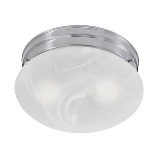 2-Light Flush Mount Ceiling Light Fixture with Dome Shade - 10 ...