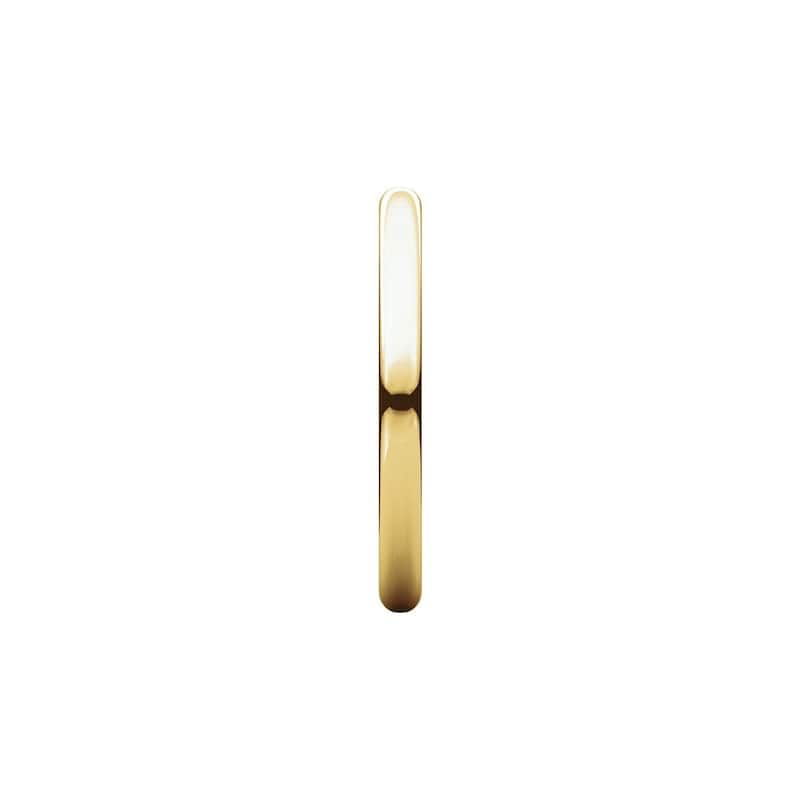 10k Yellow Gold 2 mm Half-Round Light Wedding Band