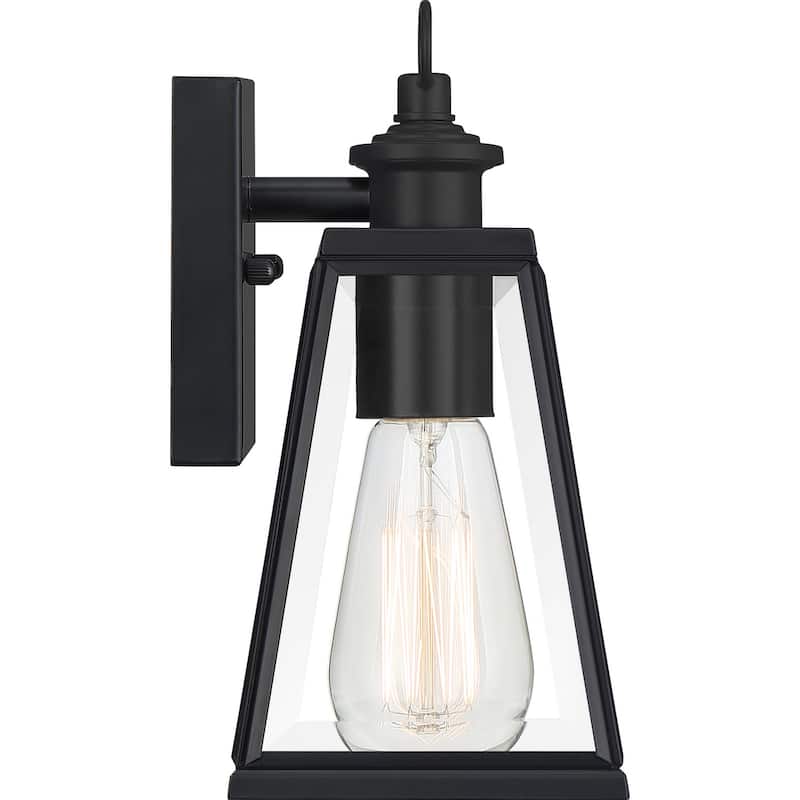 Paxton 1-Light Outdoor Wall Lantern in Matte Black