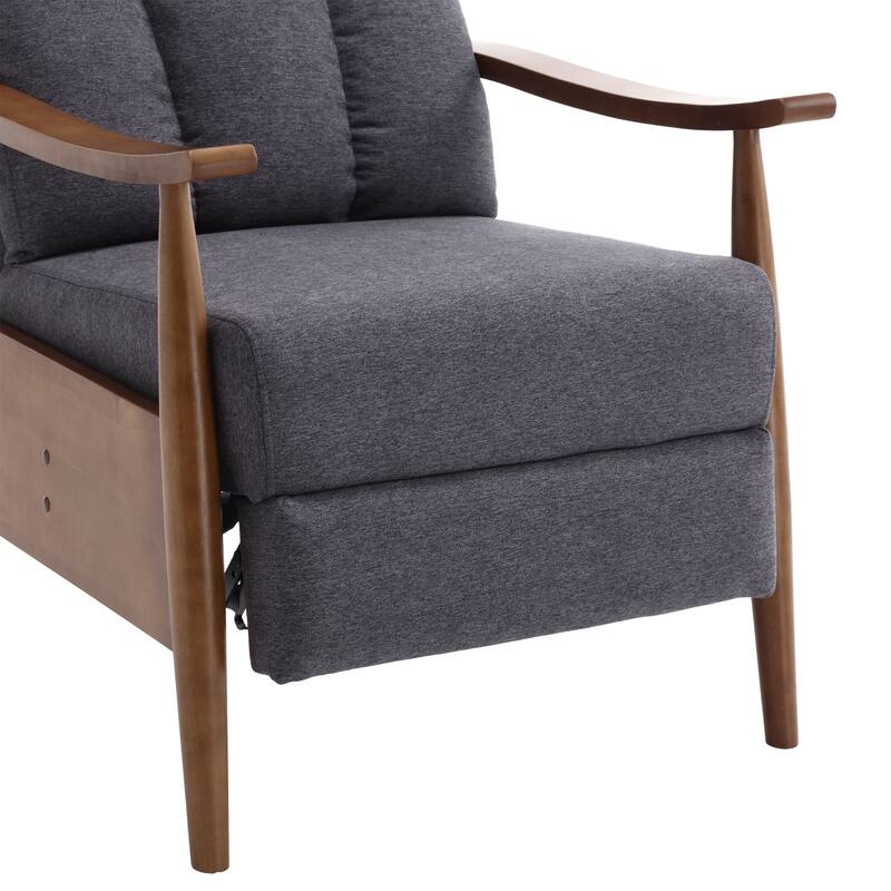 Dark Gray 26.38" Adjustable Chaise Lounge Chair