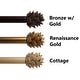 preview thumbnail 2 of 15, 3/4" Farmhouse Pinecone Curtain Rod Adjustable Designer Window Single Rod