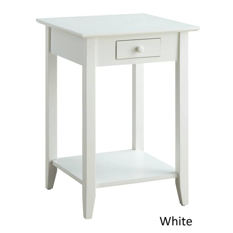 Convenience Concepts American Heritage 1 Drawer End Table with Shelf