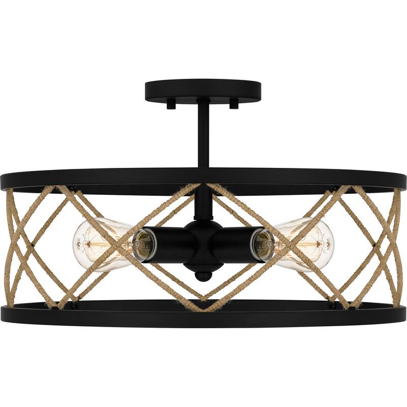 Quoizel Semi-Flush Mount 4-Light Semi-Flush Mount in Matte Black