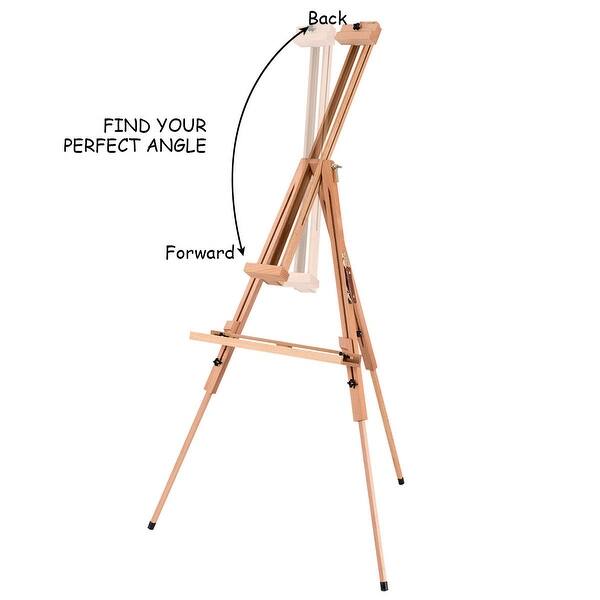 Shop Costway Foldable Wood Tripod Easel Sketching Painting