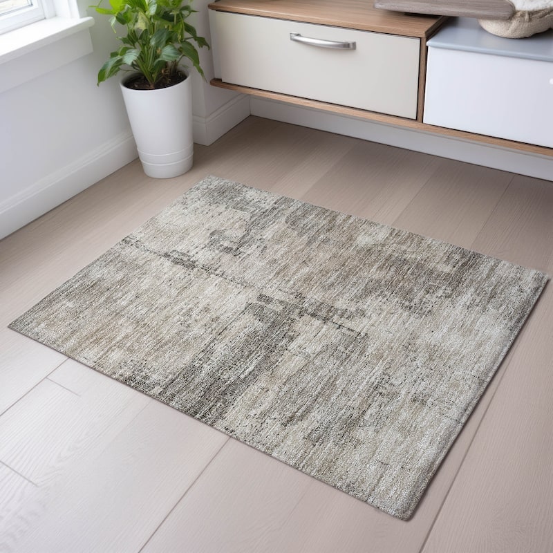 Premium Washable Super Soft Chic Mayfield Rug - Linen - 1'8" x 2'6"