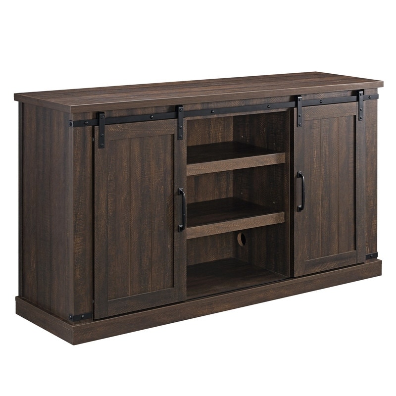 Stratford rustic barn cheap door tv stand