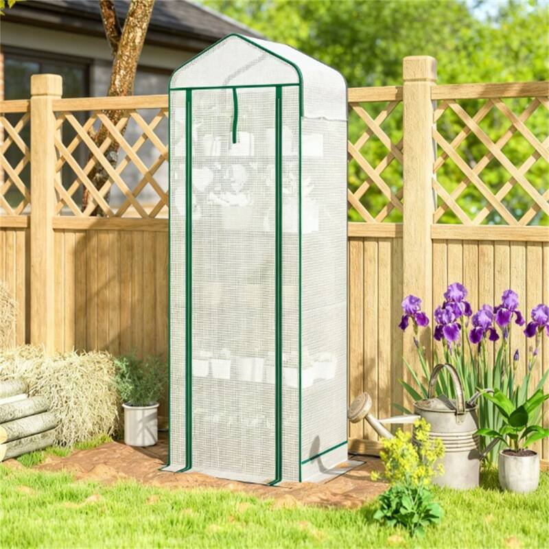 Small Greenhouse, Portable small Greenhouse, Plant Rack, white - Metal