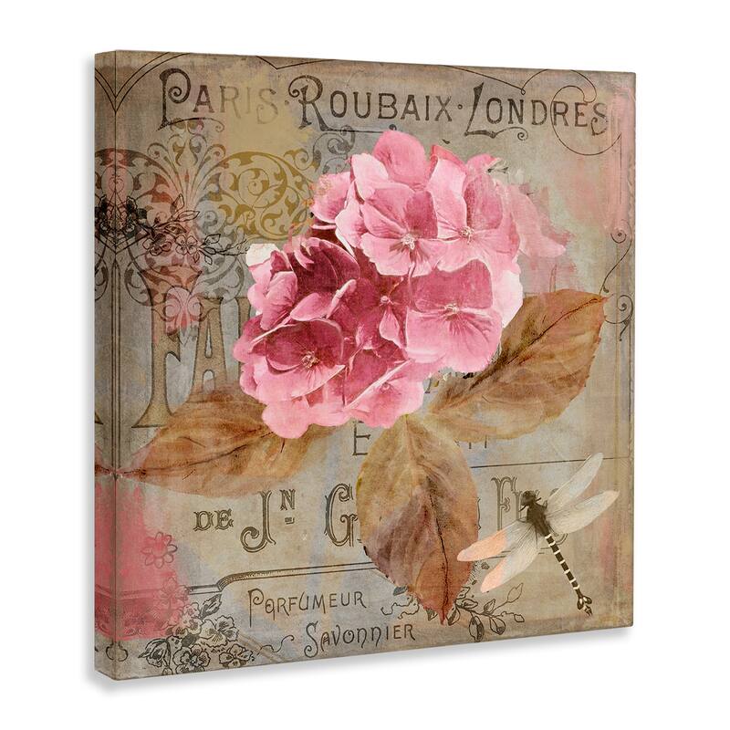 Stupell Vintage French Hydrangea Canvas Wall Art Design By Sasha