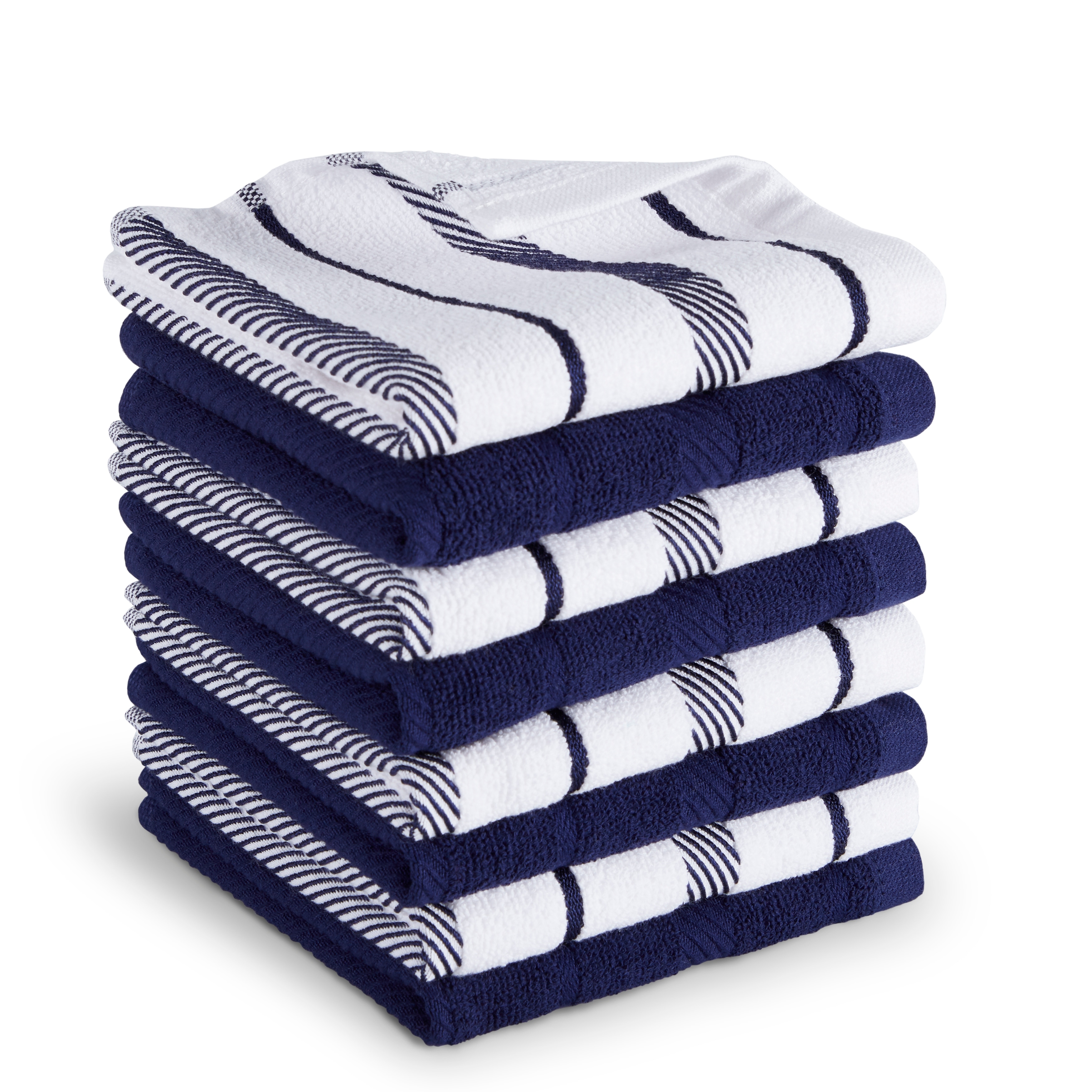 KitchenAid Albany Kitchen Towel, Set of 4 - Blue Velvet