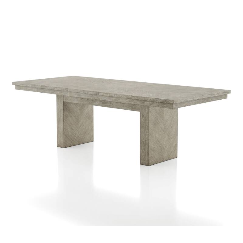 Furniture of America Yetaria Modern Farmhouse 7-Piece Extendable Dining Table Set with Leaf