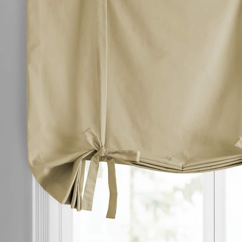 Exclusive Fabrics Solid Cotton Tie-Up Window Shade (1 Panel)