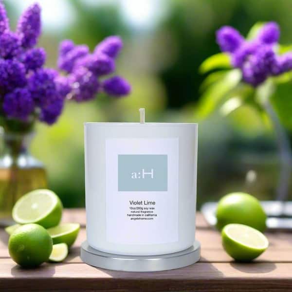 slide 2 of 14, Baxter Manor Violet Lime Candles