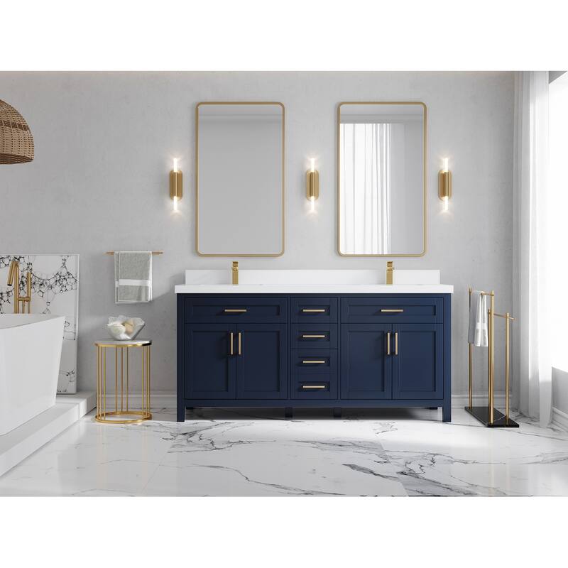 Willow Collections 72 in. W x 22 in. D Double Sink Bathroom Vanity with Countertop