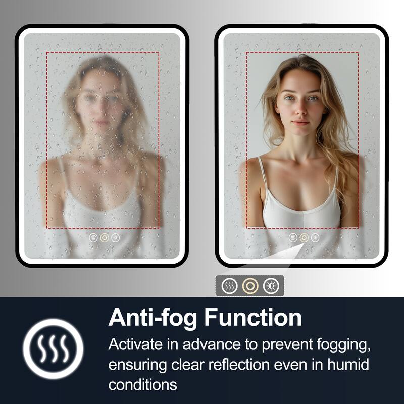 Aris Recessed/Surface Mount Bathroom Medicine Cabinet with Mirror and Lights, Dimmable, Adjustable Shelves, Fast Defogging