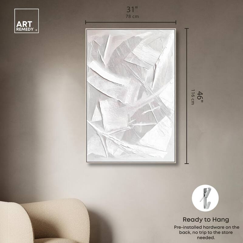 Thick White Texture II Canvas by Art Remedy