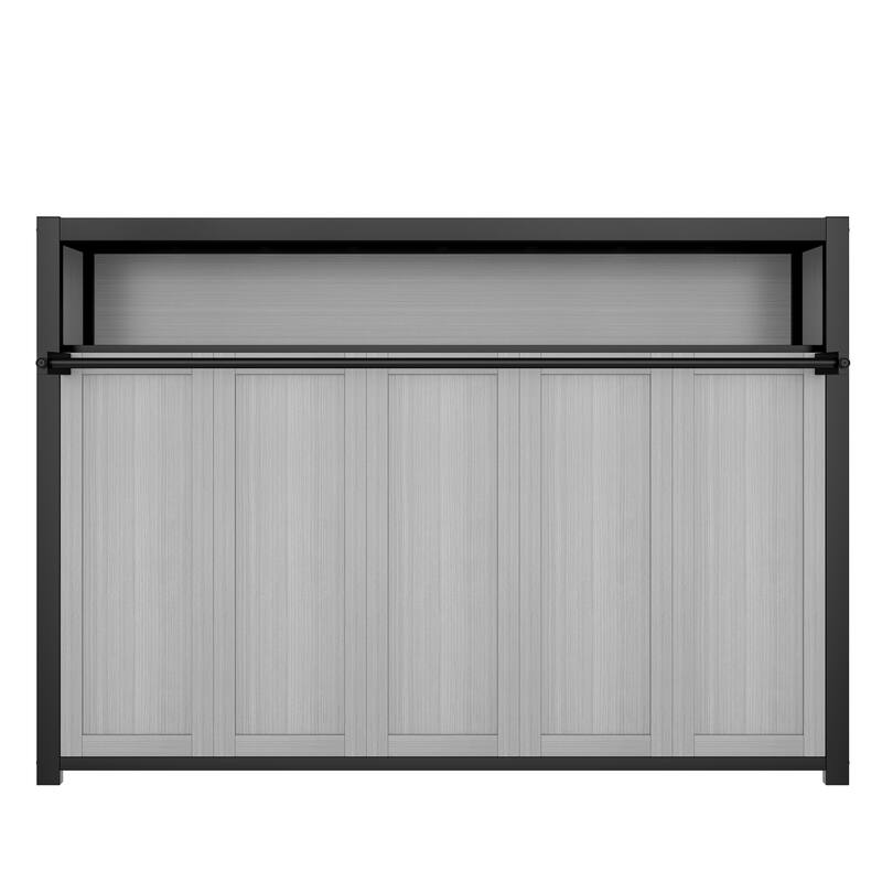 Twin Size Foldable Murphy Bed, Hydraulic Lift Murphy Bed Cabinet with Top Shelf