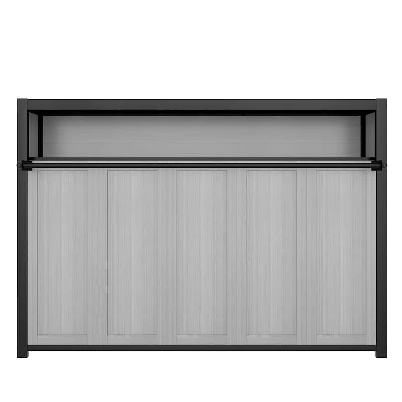 Twin Size MDF Murphy Bed with Built-in Shelves and Space Saving Wall Bed Design (500lb Capacity)