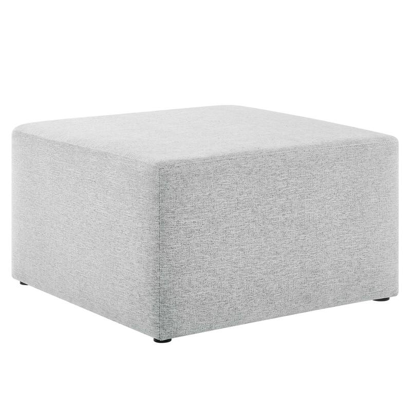 Callum 17"/28" Square Woven Heathered Fabric Upholstered Ottoman
