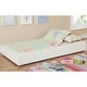 preview thumbnail 17 of 17, Bays Transitional Twin Wood Underbed Trundle with Casters by Furniture of America White