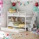preview thumbnail 2 of 13, Simple Full Over Full Bunk Bed With Twin size Trundle,Storage and Guard Rail