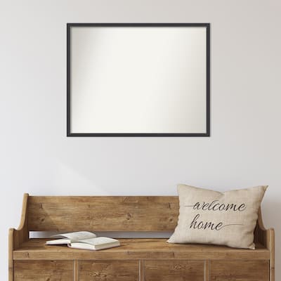 Stylish Black Narrow Non-Beveled Wood Framed Wall Mirror - Stylish Black Narrow