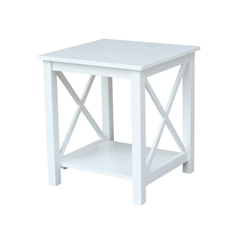 International Concepts Wood Hampton End Table - White