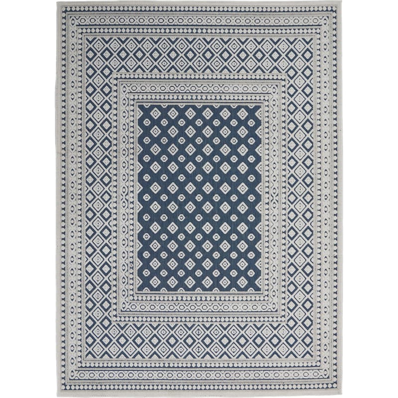 Nourison Calobra Moroccan Tile Bordered Indoor Outdoor Area Rug